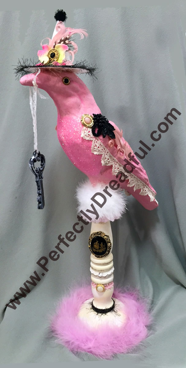 www.perfectlydreadful.com shabby  chic halloween vintage pink crow pink